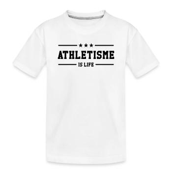 Athletisme is life - T-shirt bio Premium Enfant - blanc - Devant