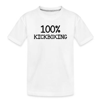 Kickboxing / Kickboxer / Kick Boxing / Kick Boxer - Kids' Premium Organic T-Shirt - white - Front