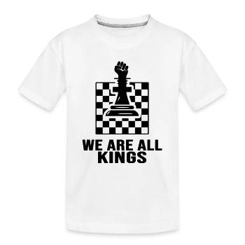 Échec et mat Joueur d’échecs Roi d’échecs - T-shirt bio Premium Enfant - blanc - Devant