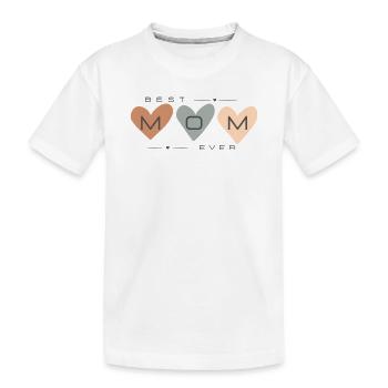 best mom ever - Kinder Premium Bio T-Shirt - Weiß - Vorne