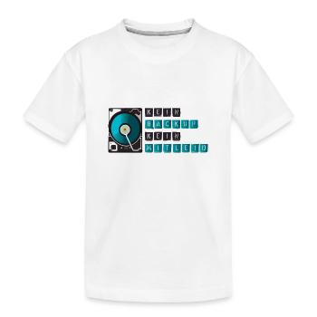 Pas de sauvegarde, pas de pitié - T-shirt bio Premium Enfant - blanc - Devant