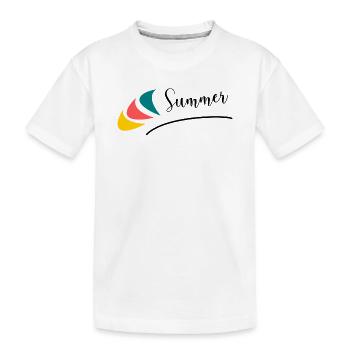 HOLIDAY. HAPPY HOLIDAYS. MISTRESS. MASTER. TEACHER - Kids' Premium Organic T-Shirt - white - Front