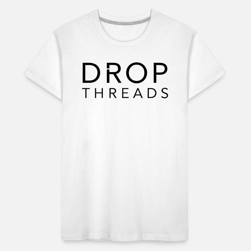 Drop Threads: Minimalistische Typografie Kinder Premium Bio T-Shirt
