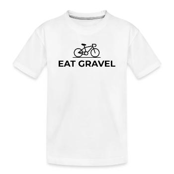 Eat Gravel - Gravel Bike Design - Kids' Premium Organic T-Shirt - white - Front