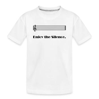 Enjoy the silence - Kids' Premium Organic T-Shirt - white - Front