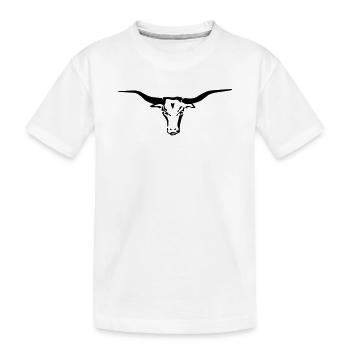 texas longhorn - Kids' Premium Organic T-Shirt - white - Front