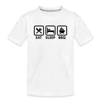 EAT - SLEEP - BBQ - T-shirt bio Premium Enfant - blanc - Devant