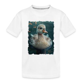 Süße Ente niedliches Entchen - Kinder Premium Bio T-Shirt - Weiß - Vorne