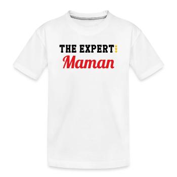 Maman l'experte - T-shirt bio Premium Enfant - blanc - Devant