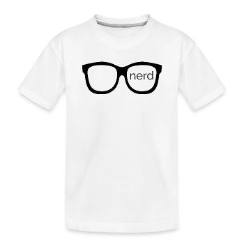 Nerd - Concevez avec des lunettes de nerd ! - T-shirt bio Premium Enfant - blanc - Devant