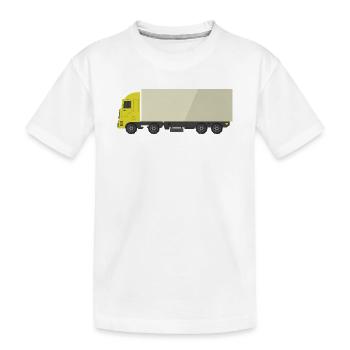 Lkw - Kinder Premium Bio T-Shirt - Weiß - Vorne