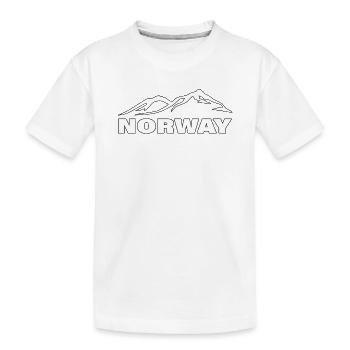 NORWAY - Kinder Premium Bio T-Shirt - Weiß - Vorne