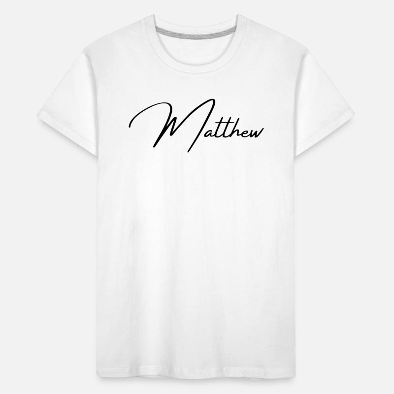 Conception du nom Matthew - Typographie élégante T-shirt bio Premium Enfant
