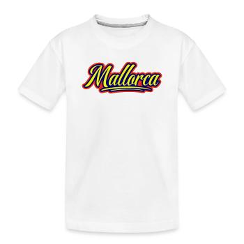 Mallorca Schrift - Kinder Premium Bio T-Shirt - Weiß - Vorne