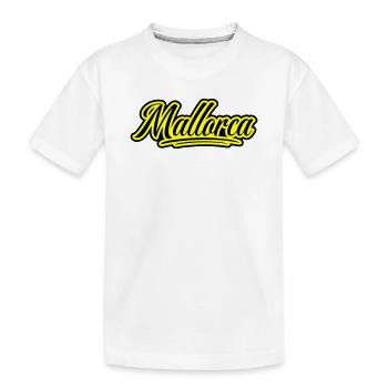 Mallorca Schrift - Kinder Premium Bio T-Shirt - Weiß - Vorne