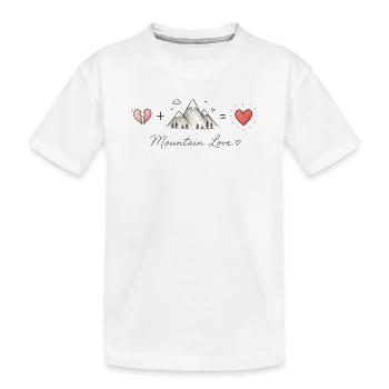 Les montagnes guérissent le cœur | Randonnée et aménagement extérieur - T-shirt bio Premium Enfant - blanc - Devant