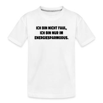 Je ne suis pas paresseux en disant - T-shirt bio Premium Enfant - blanc - Devant