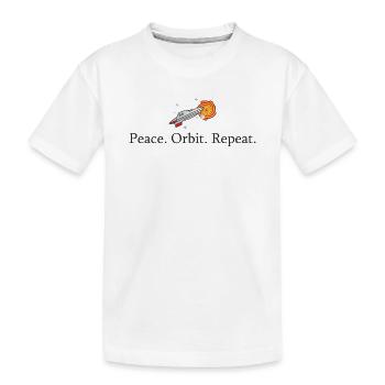 Fusée de répétition de l’orbite de la paix - T-shirt bio Premium Enfant - blanc - Devant