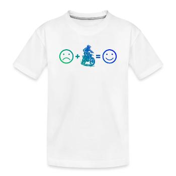 J’adore le motif cool du motocross - T-shirt bio Premium Enfant - blanc - Devant