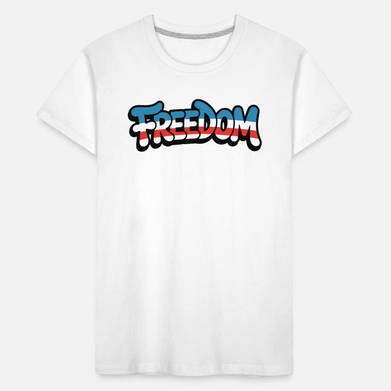 Conception de la Déclaration de Typographie de la Liberté T-shirt bio Premium Enfant