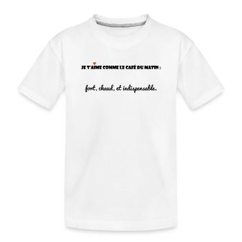 MESSAGE. CITATIONS. HUMOUR. CITATIONS DRÔLES - T-shirt bio Premium Enfant - blanc - Devant