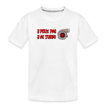 J'peux pas j'ai turbo - T-shirt bio Premium Enfant - blanc - Devant