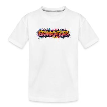 Grundgütger Graffiti Neon-Explosion - Kinder Premium Bio T-Shirt - Weiß - Vorne