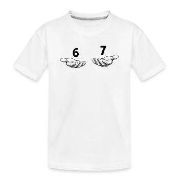 Six Seven Hands Meme - 6 7 - Drawing of hands  - Kids' Premium Organic T-Shirt - white - Front