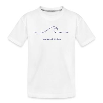 Une vague à la fois - T-shirt bio Premium Enfant - blanc - Devant