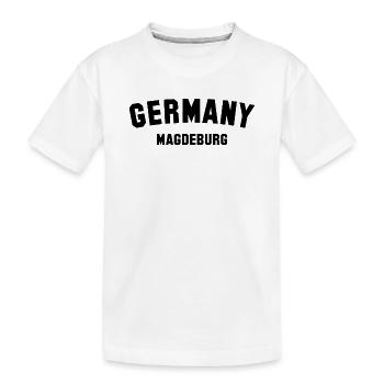 MAGDEBURG - Kinder Premium Bio T-Shirt - Weiß - Vorne