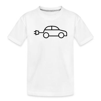 electric car e-car electric car - Kids' Premium Organic T-Shirt - white - Front