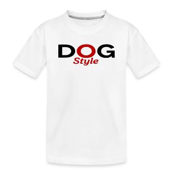 Dogstyle - Kids' Premium Organic T-Shirt - white - Front