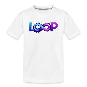 Boucle Néon Infini - T-shirt bio Premium Enfant - blanc - Devant