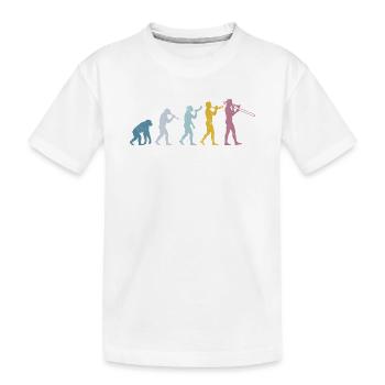 Évolution du trombone - T-shirt bio Premium Enfant - blanc - Devant