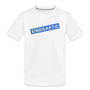 einzigartig02 - Kinder Premium Bio T-Shirt - Weiß - Vorne