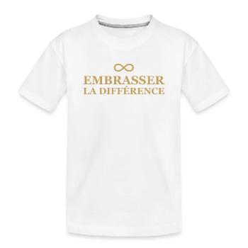 Infini Amour Embrasser la Différence - T-shirt bio Premium Enfant - blanc - Devant