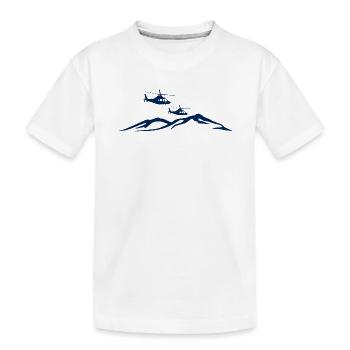 Pilote de montagne en hélicoptère - T-shirt bio Premium Enfant - blanc - Devant