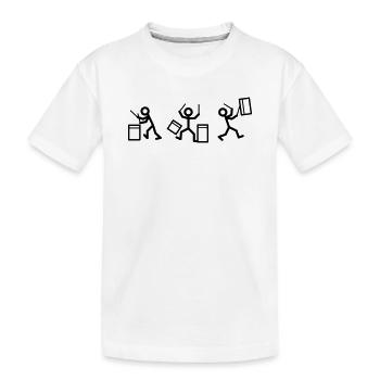 Trois batteurs - T-shirt bio Premium Enfant - blanc - Devant