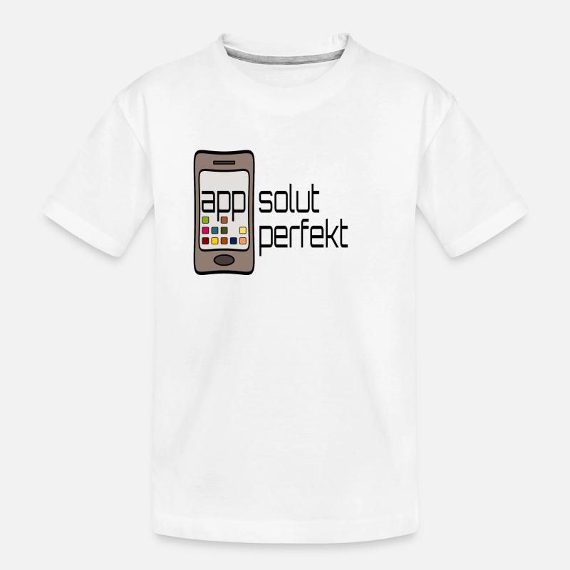 (app)solut perfekt - Kinder Premium Bio T-Shirt - Weiß