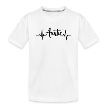 Tante Heartbeat – Tante Gift - T-shirt bio Premium Enfant - blanc - Devant