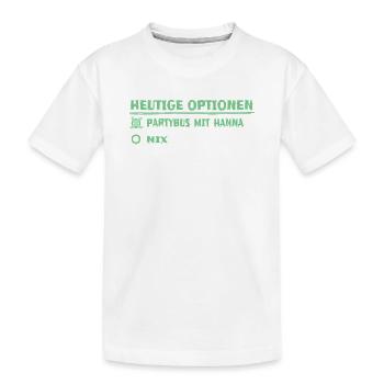 Vorname hanna - Kinder Premium Bio T-Shirt - Weiß - Vorne