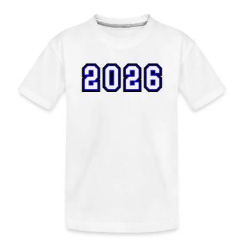2026 Jahr - Kinder Premium Bio T-Shirt - Weiß - Vorne
