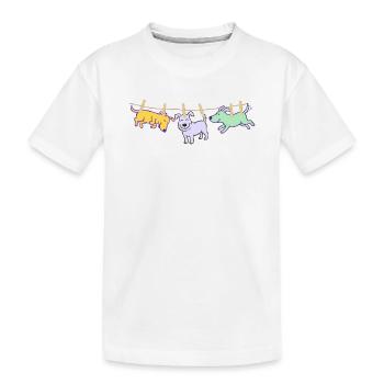 T-shirt pour chien, idée cadeau drôle de corde à linge - T-shirt bio Premium Enfant - blanc - Devant