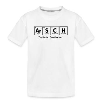 ARSCH Periodensystem Chemie Witz - Kinder Premium Bio T-Shirt - Weiß - Vorne