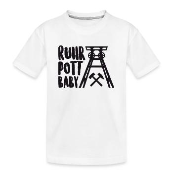Ruhrpott Baby 4 - Kinder Premium Bio T-Shirt - Weiß - Vorne