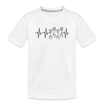Heartbeat Piston Tuner Pulse Tuning Moteur Voitures - T-shirt bio Premium Enfant - blanc - Devant