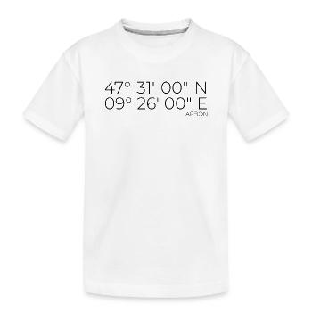 coordonnées Arbon Canton de Thurgovie - T-shirt bio Premium Enfant - blanc - Devant