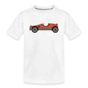 Voiture de course texturée rouge - T-shirt bio Premium Enfant - blanc - Devant