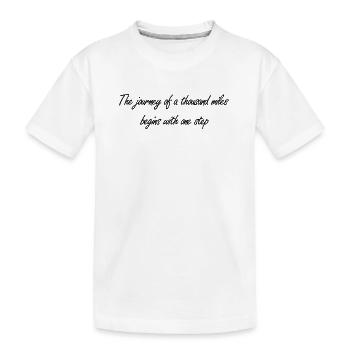 Die Reise von tausend Meilen - Kinder Premium Bio T-Shirt - Weiß - Vorne