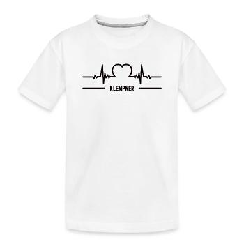Heartbeat plombier plomberie plomberie ferblantier - T-shirt bio Premium Enfant - blanc - Devant